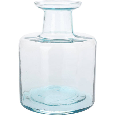 Wazon ze szkła z recyklingu, butelka, 21 cm