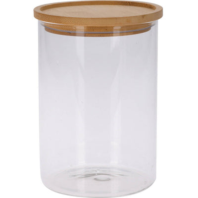 Pojemnik szklany, słoik z bambusową pokrywką, 1,7 l