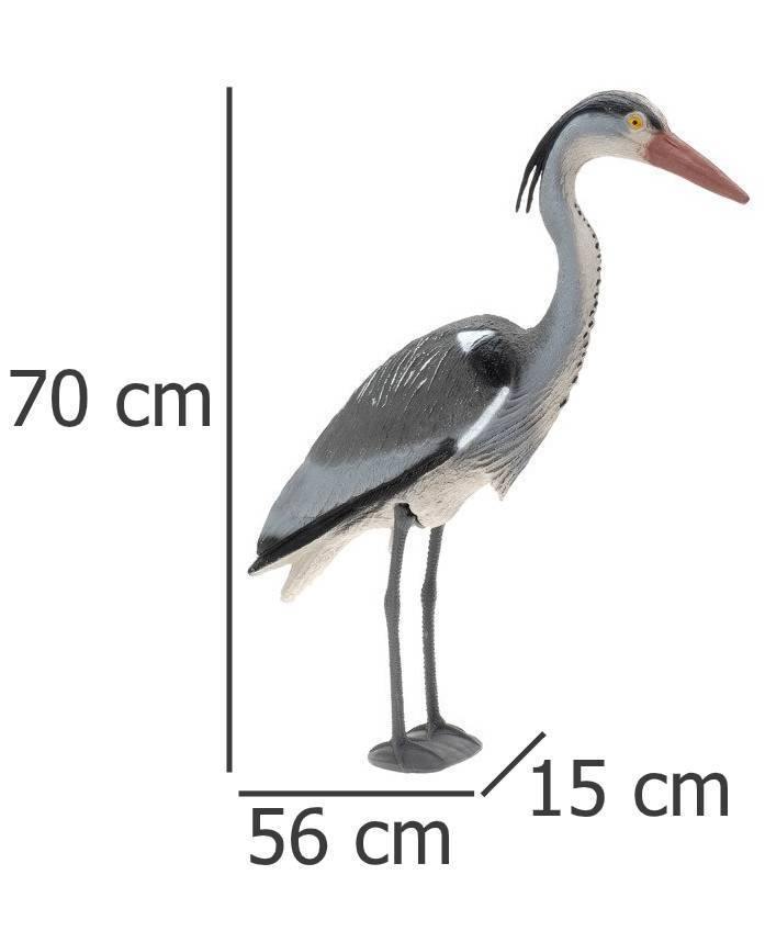 Czapla naturalnej wielkości - ozdoba do ogrodu