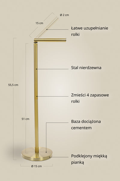 Stojak na papier toaletowy LOKIA