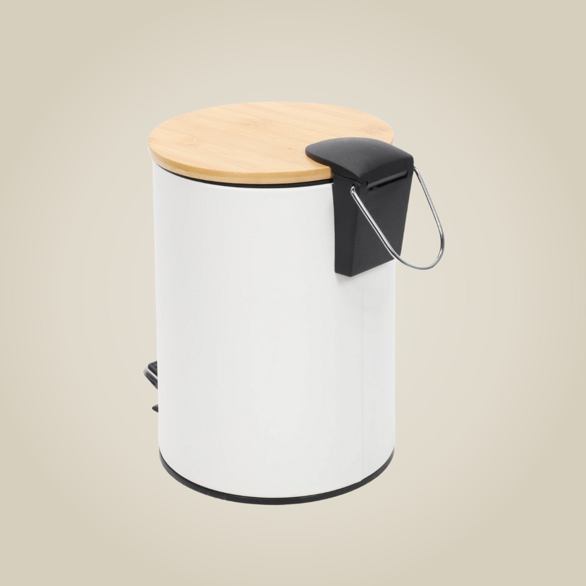 Kosz łazienkowy z bambusem ZETRU, 3 l