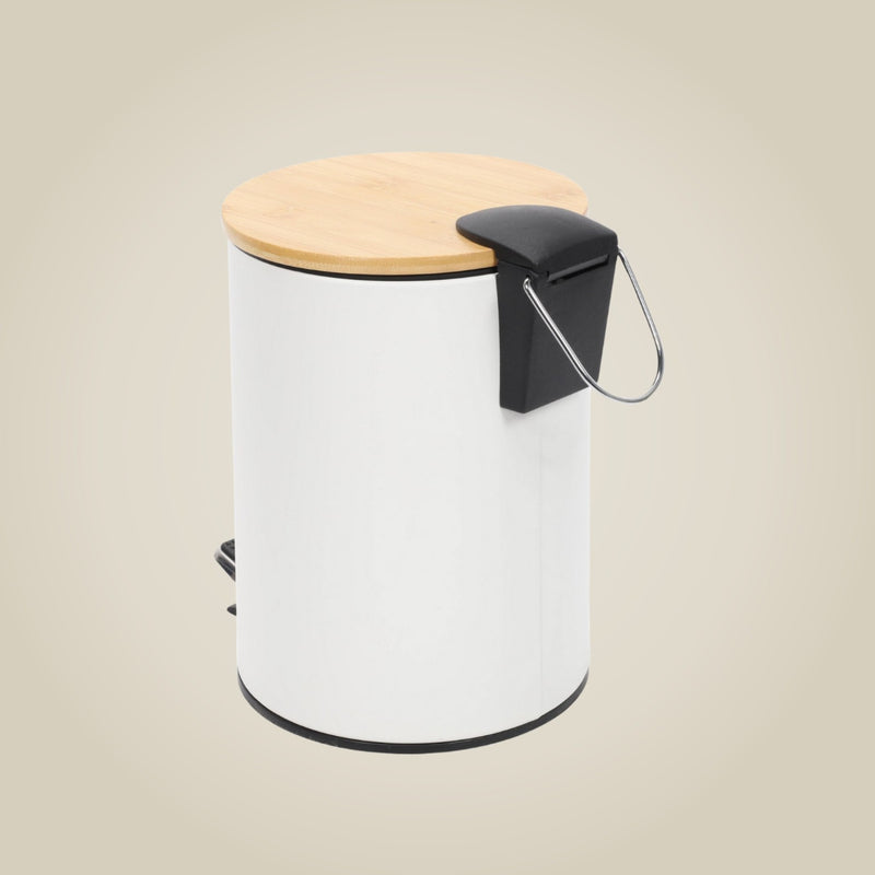 Kosz łazienkowy z bambusem ZETRU, 3 l