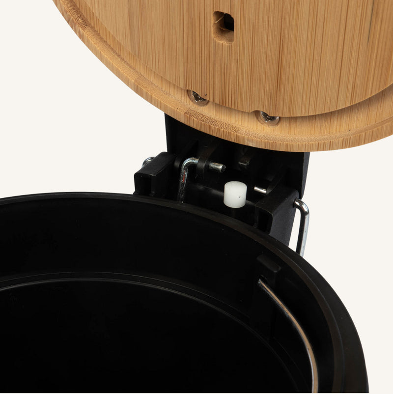 Kosz łazienkowy z bambusem ZETRU, 3 l