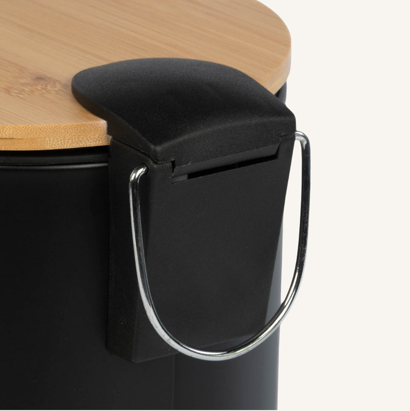 Kosz łazienkowy z bambusem ZETRU, 3 l