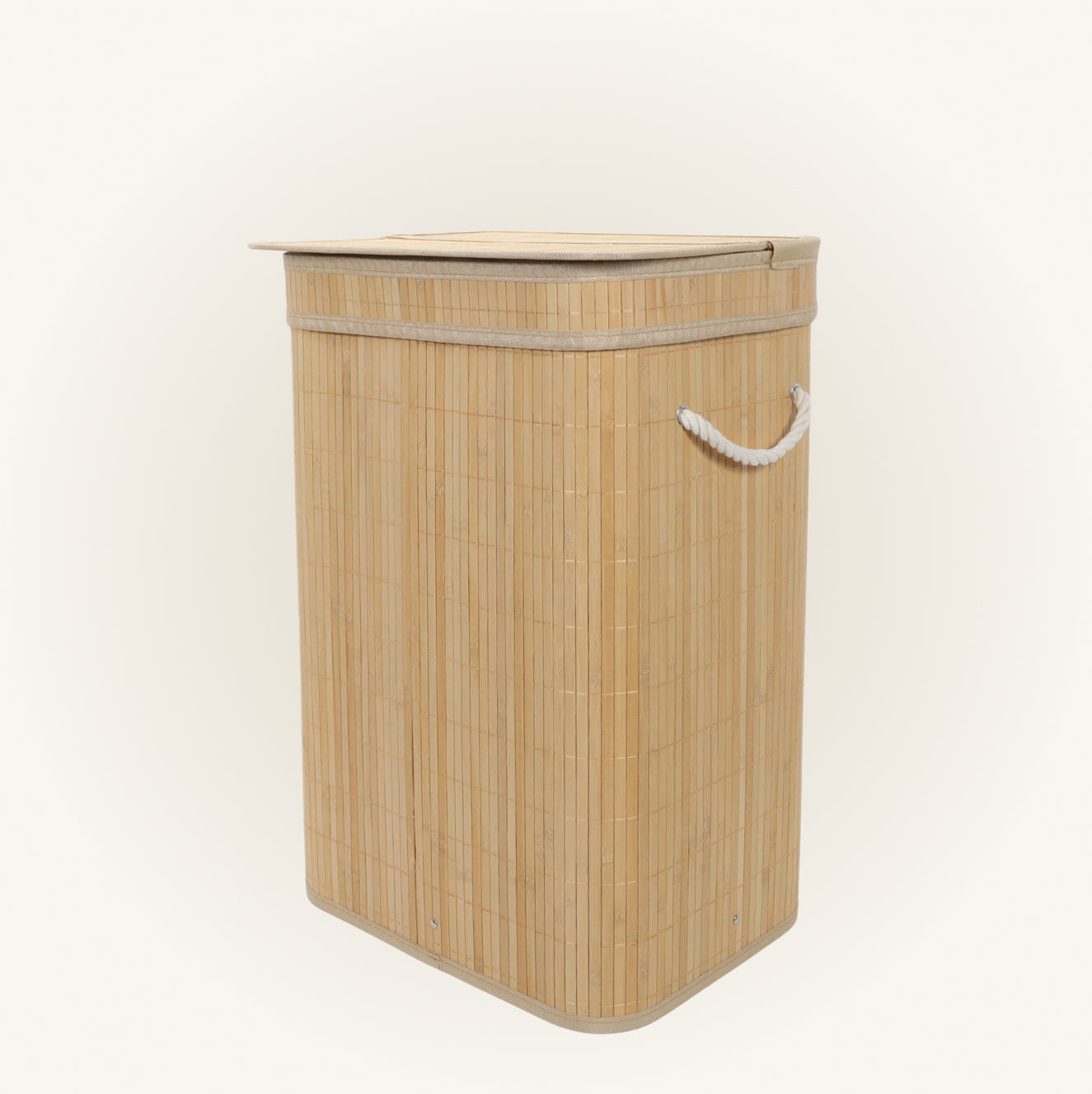 Bambusowy kosz na pranie z pokrywą LUVA, 80 l