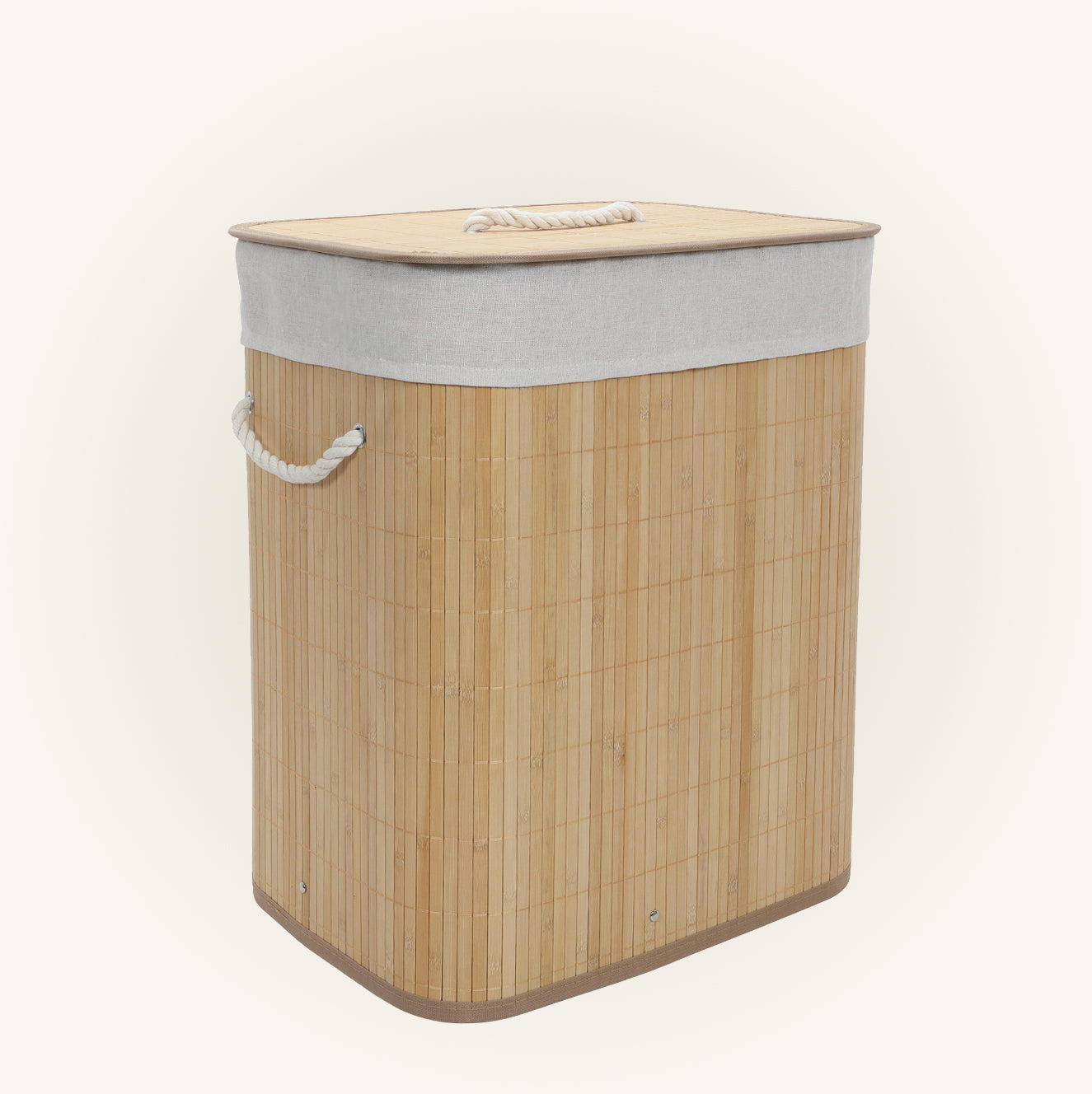 Bambusowy kosz na pranie z wyjmowanym workiem SANA, 60 l