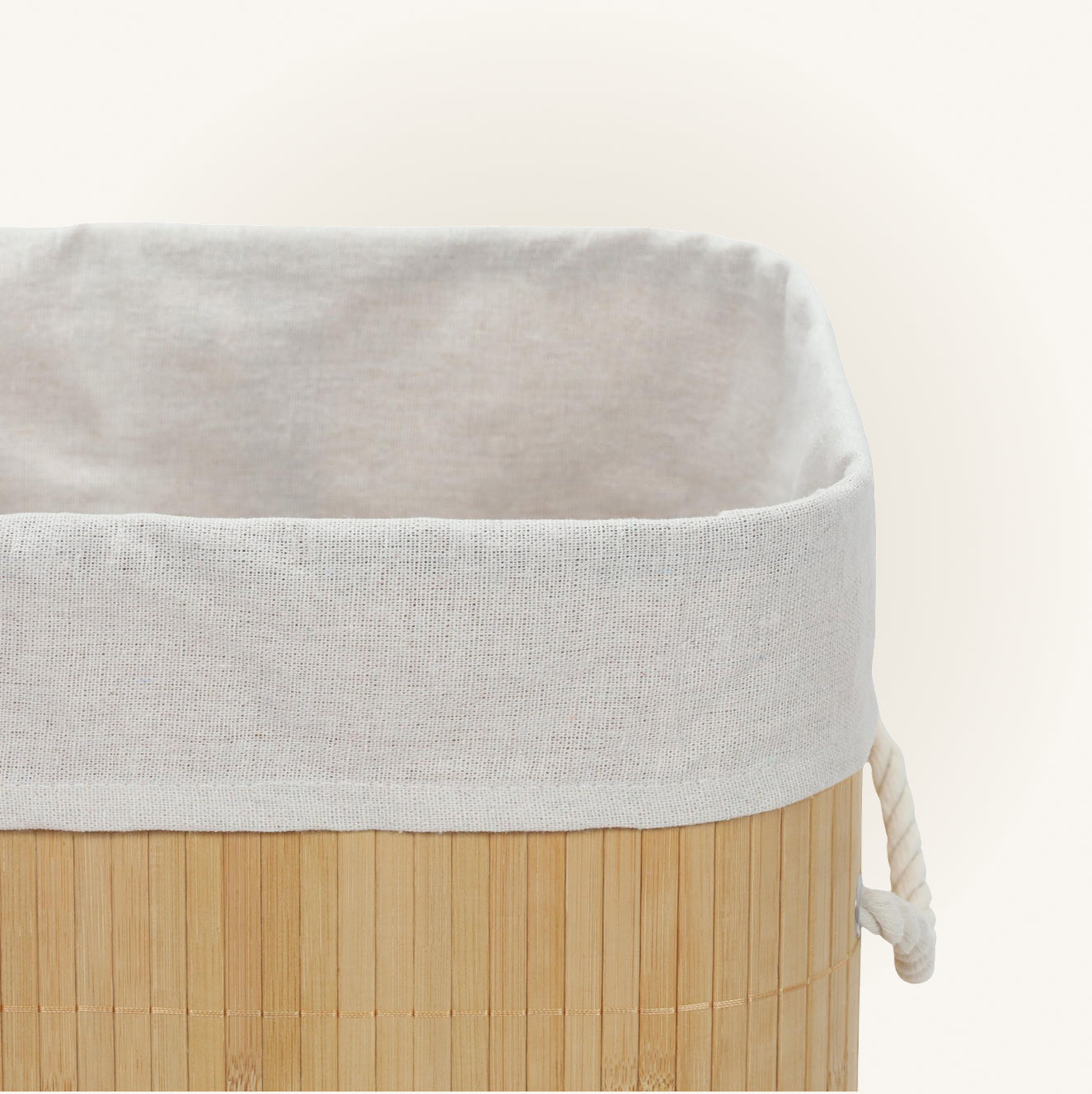 Bambusowy kosz na pranie z wyjmowanym workiem SANA, 60 l