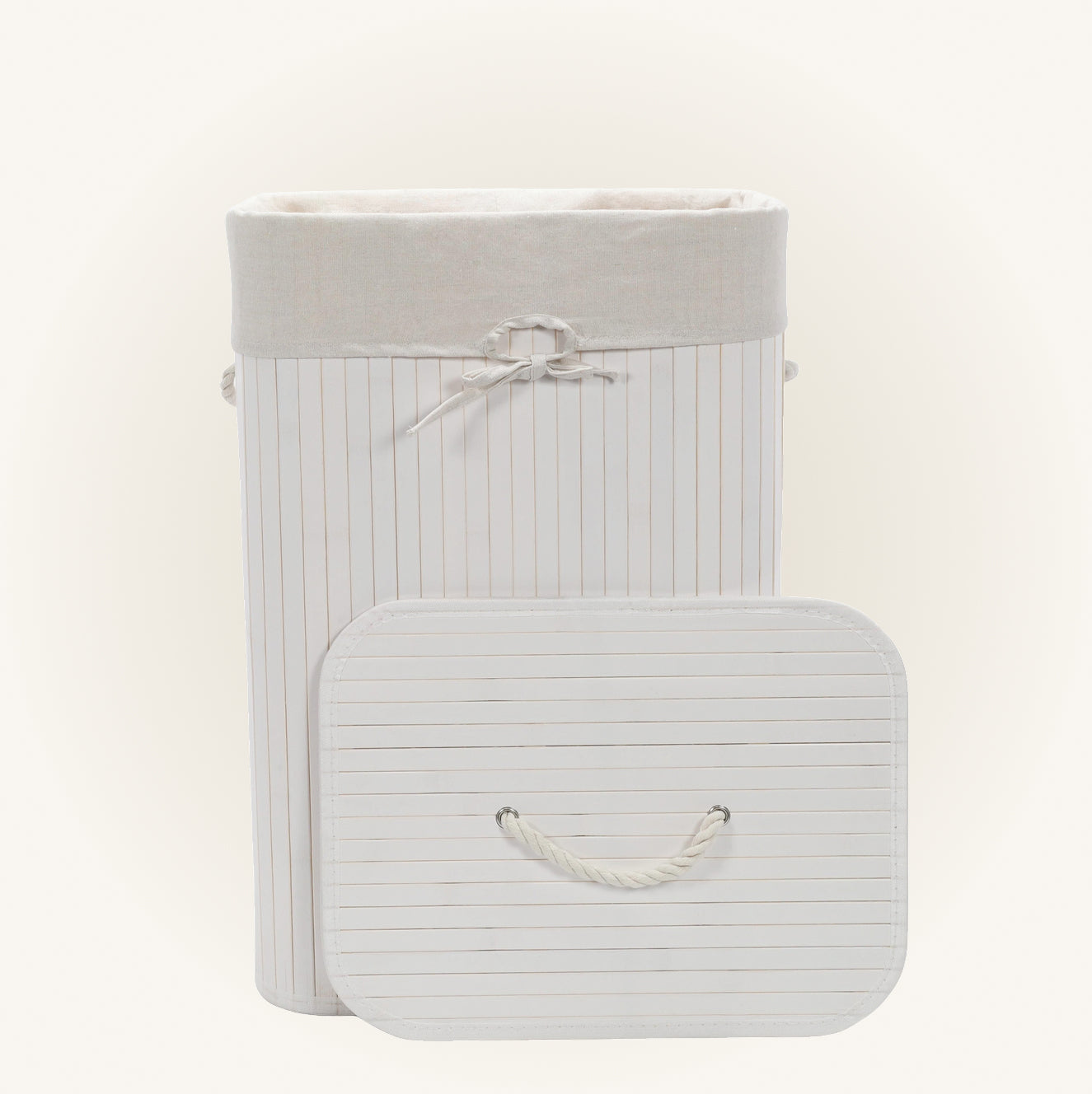 Bambusowy kosz na pranie ZORA, 72 l