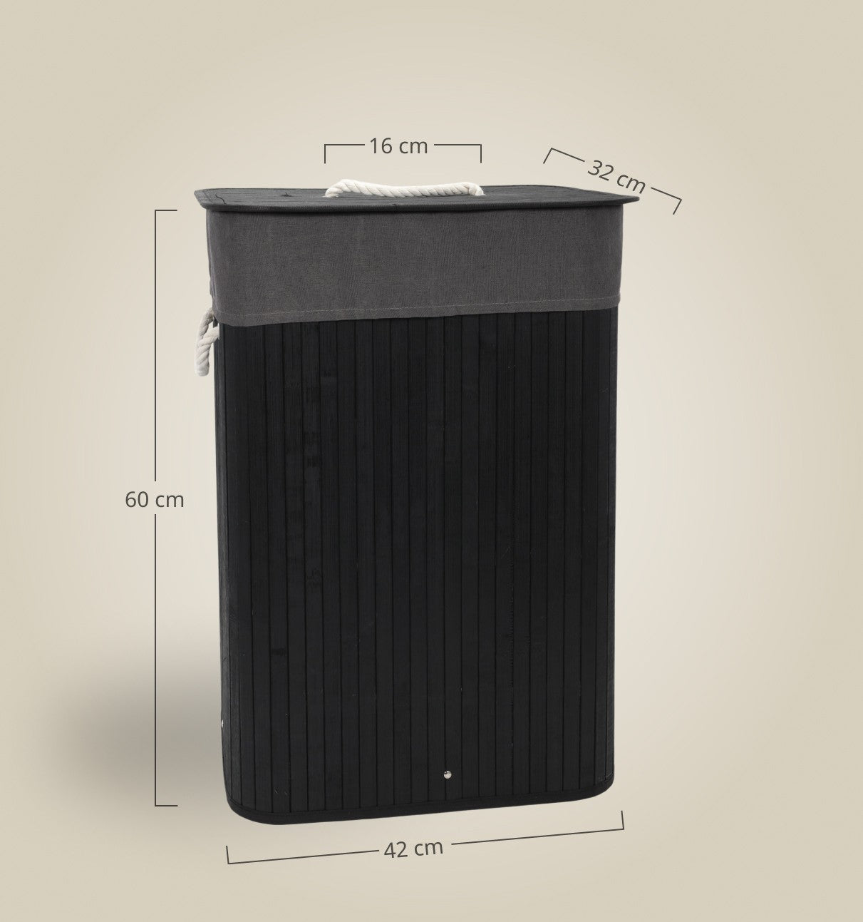 Bambusowy kosz na pranie SADE, 80 l