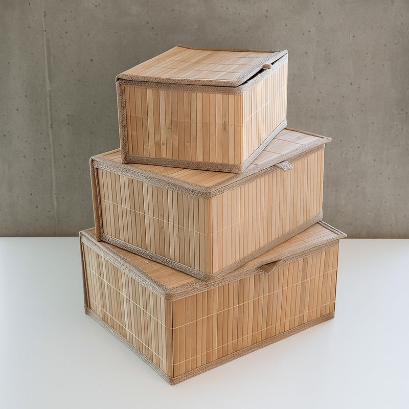 Zestaw zamykanych koszyków w trzech rozmiarach TILVA