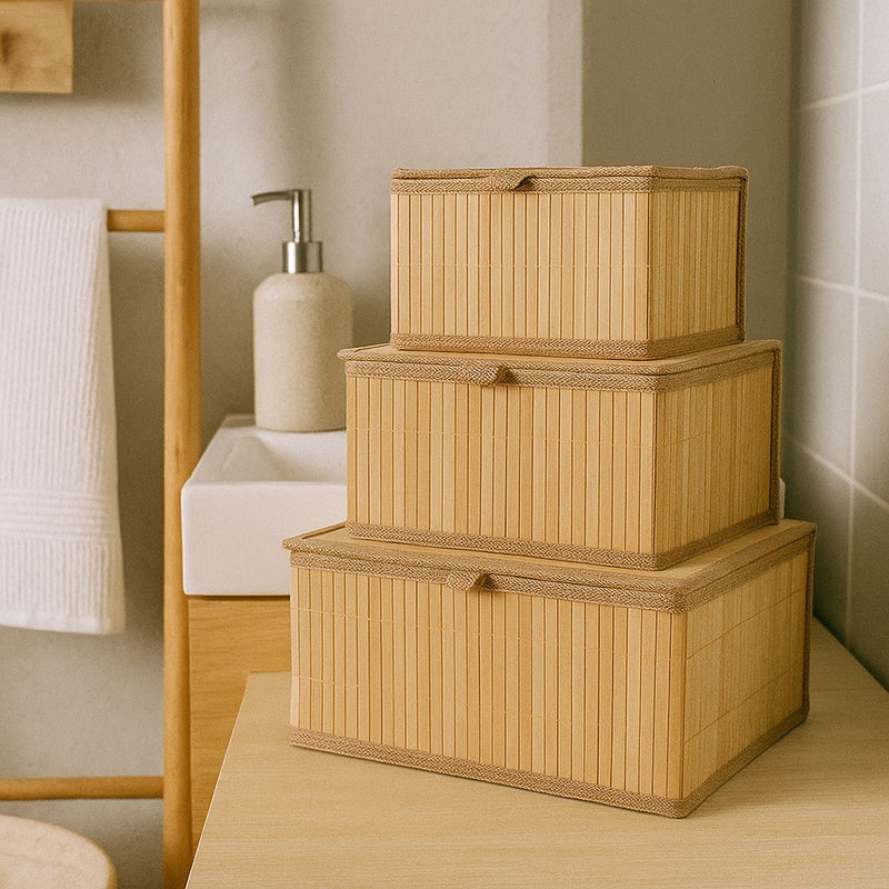 Zestaw zamykanych koszyków w trzech rozmiarach TILVA