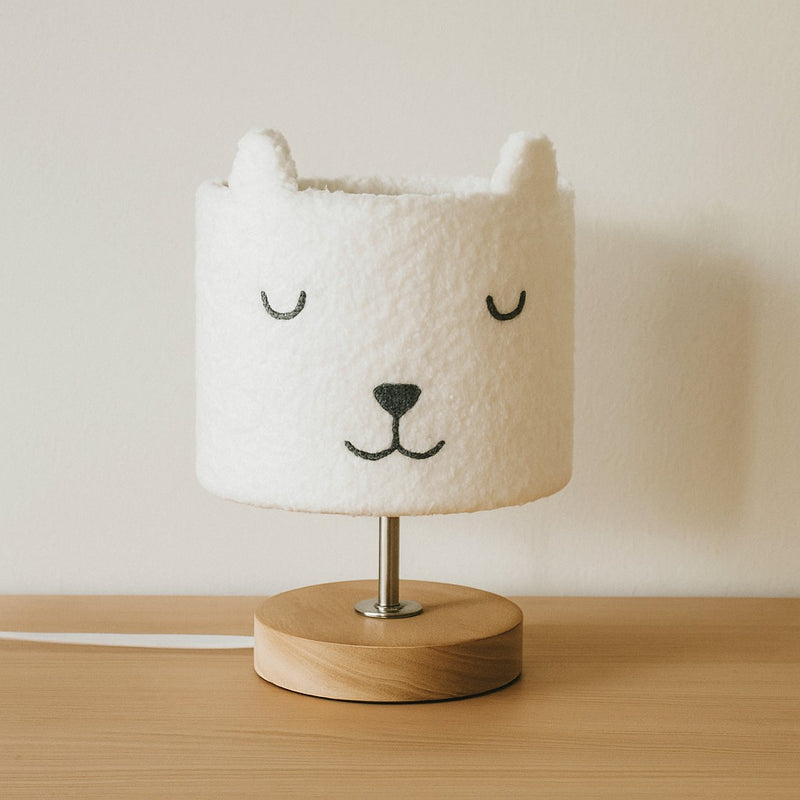 Lampka nocna dla dzieci TOXEY, miś z uszkami, Ø 15 cm