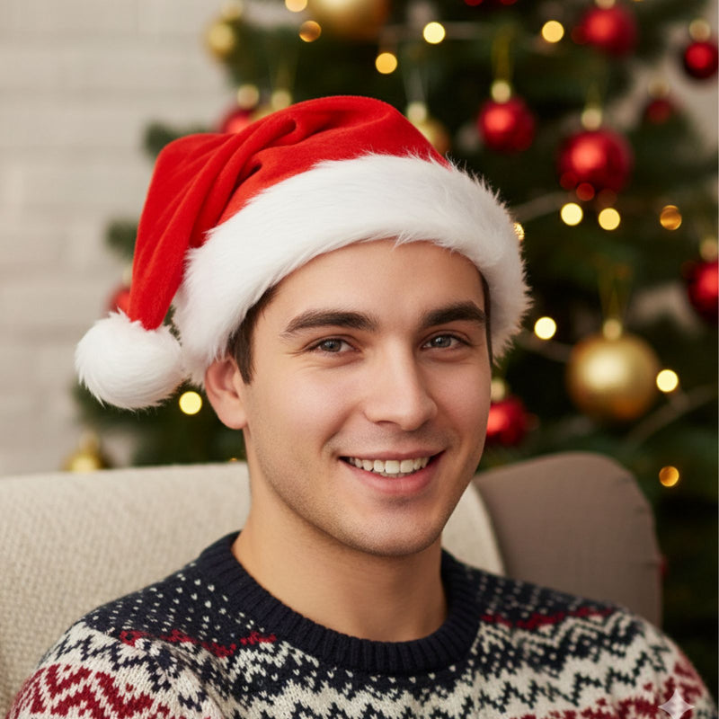 Czapka Świętego Mikołaja z futerkiem