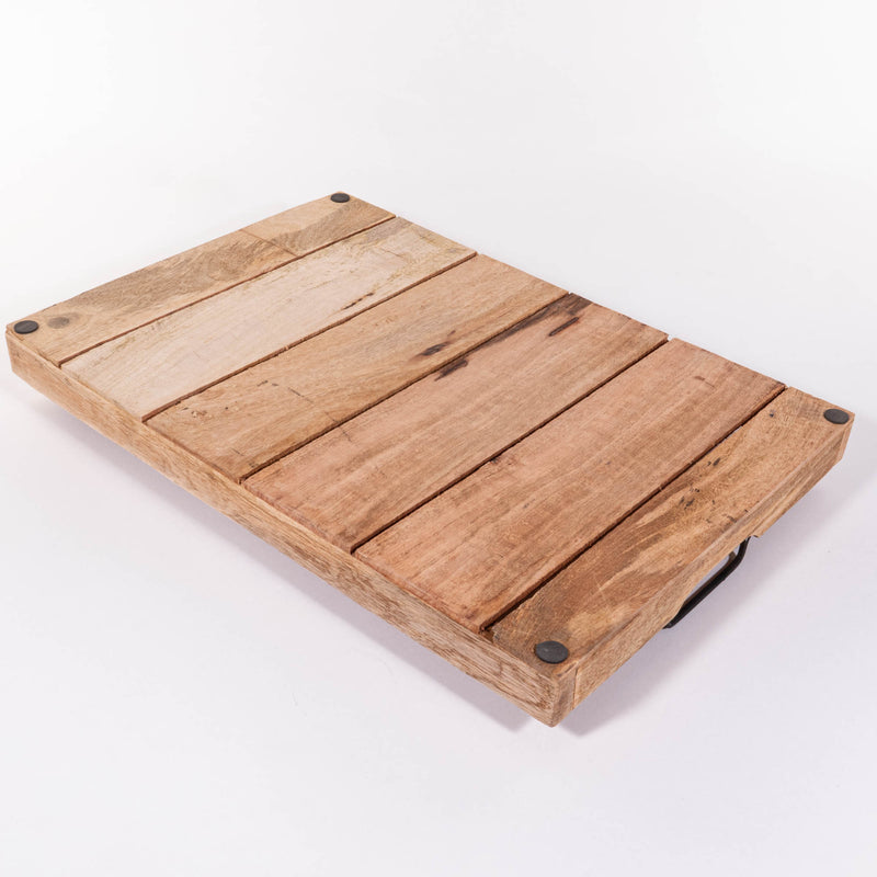 Drewniana taca żeberkowa - 3 sztuki w komplecie
