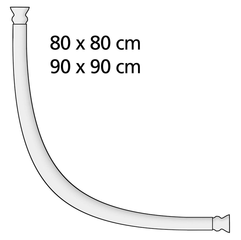 Uniwersalny drążek prysznicowy, 80 x 80/90 x 90 cm, chrom, WENKO