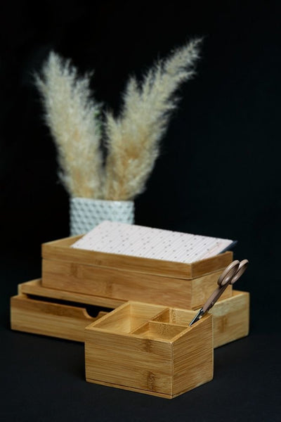 Komplet tac łazienkowych TERRA, bambus, 2 sztuki, WENKO