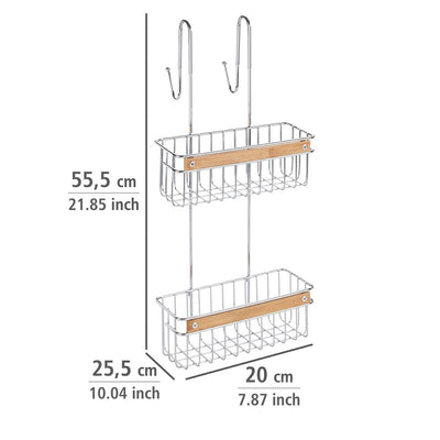 Półka łazienkowa pod prysznic CADDY ZERBO, dwupoziomowa, WENKO