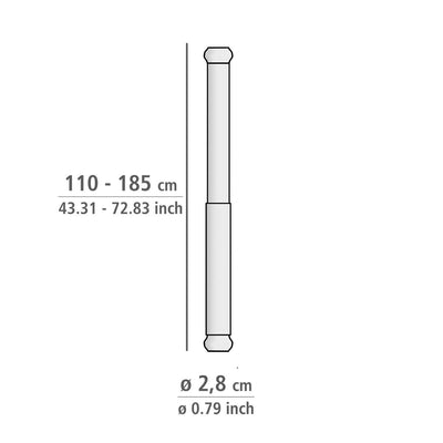 Teleskopowy drążek prysznicowy LUZ, Ø 2,8 cm, 110-185 cm, WENKO