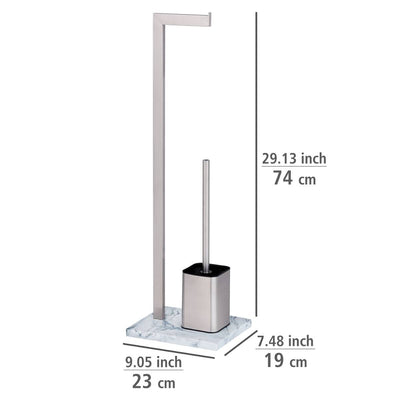 Metalowy stojak na papier toaletowy i szczotkę do wc APRILIA, WENKO