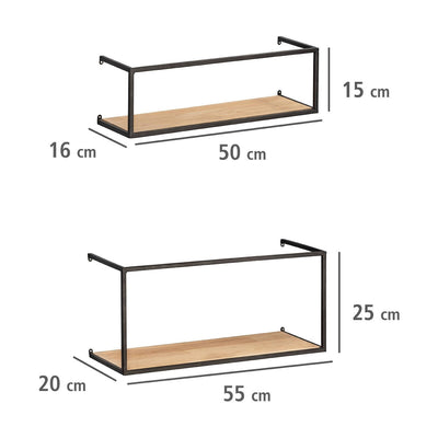Półki na ścianę do pokoju GEO, 2 sztuki, WENKO