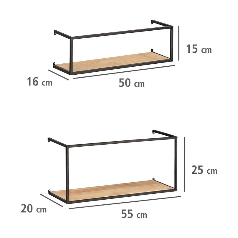 Półki na ścianę do pokoju GEO, 2 sztuki, WENKO