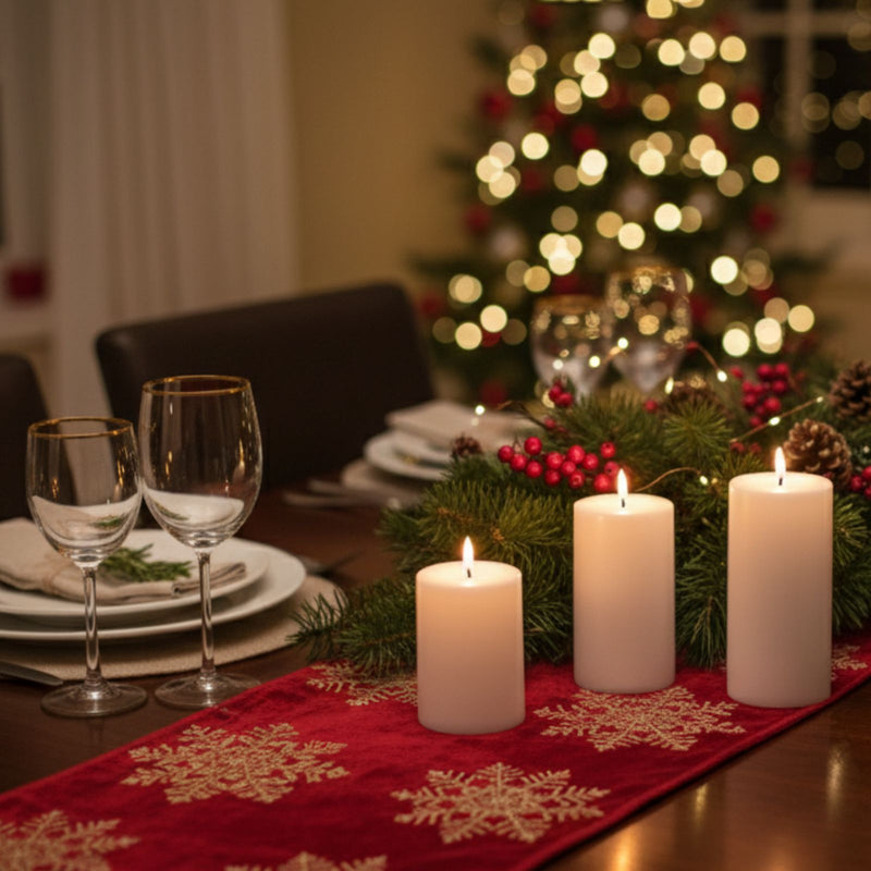 Świece LED, zewnętrzne, 3 sztuki, 10-15 cm