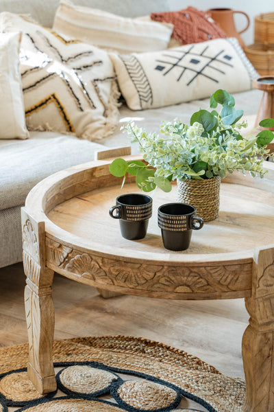 Drewniany stolik kawowy, Ø 74 cm