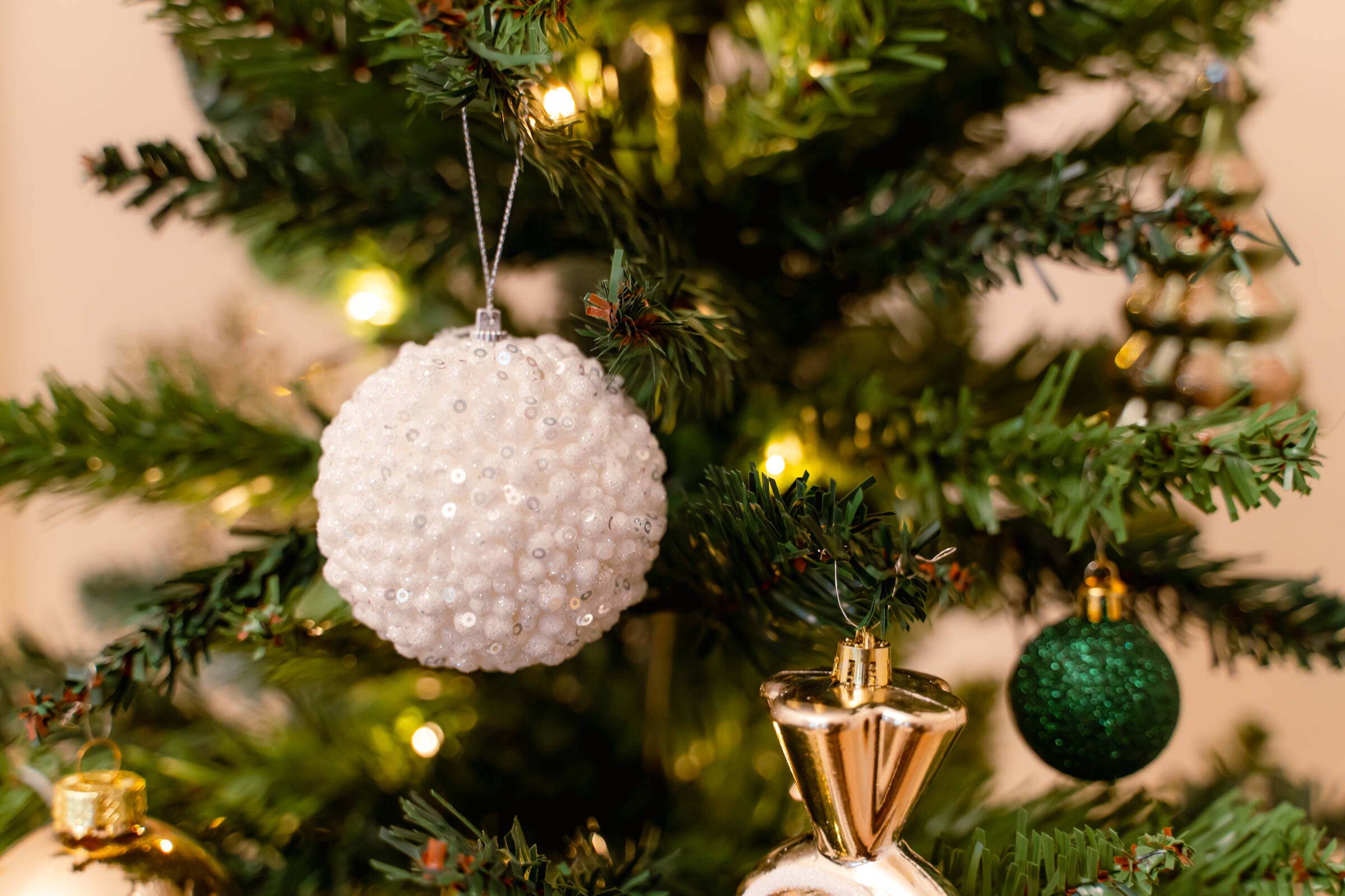 Bombka choinkowa GLITTER, Ø 8 cm