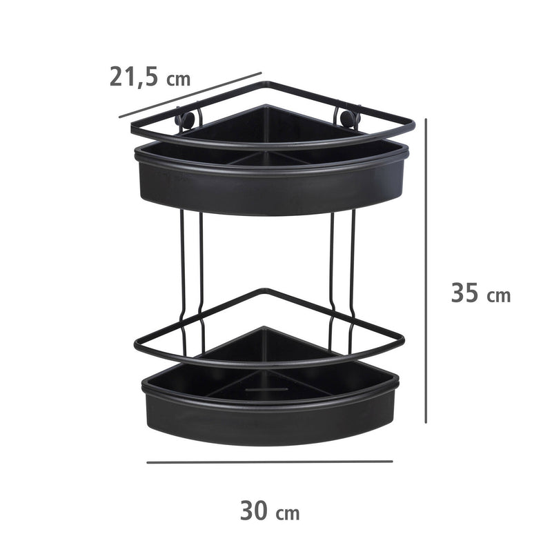 Narożna półka łazienkowa MOLINELLA, 2 poziomy, WENKO