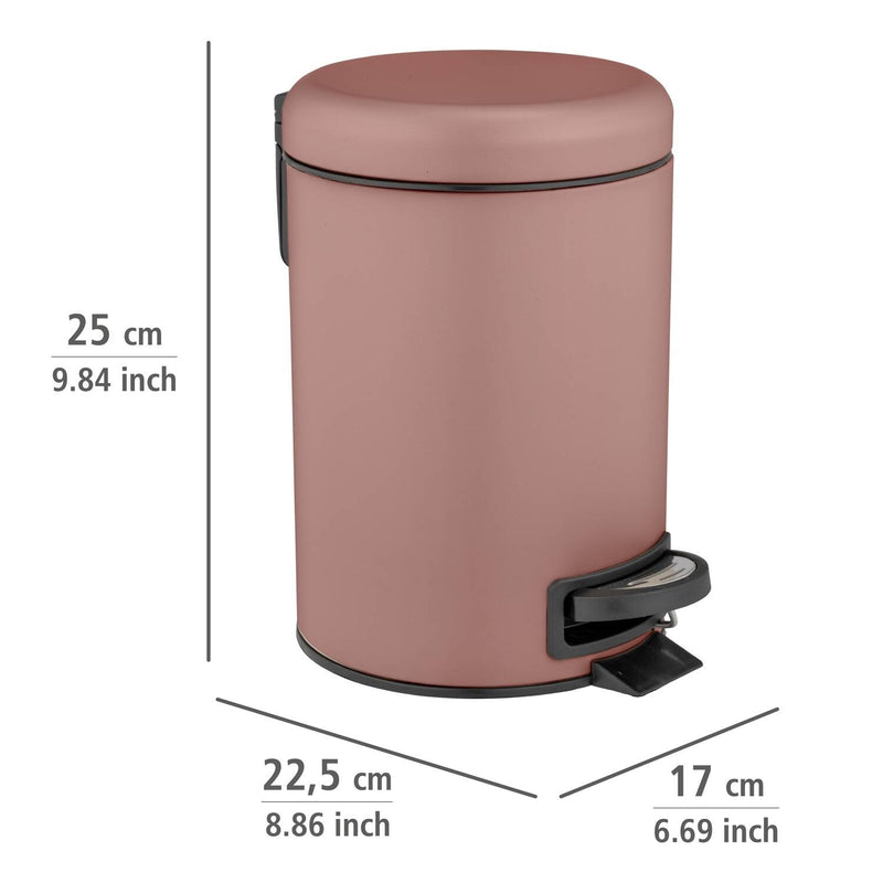 Nowoczesny kosz na śmieci do łazienki z pedałem, 3 l, WENKO