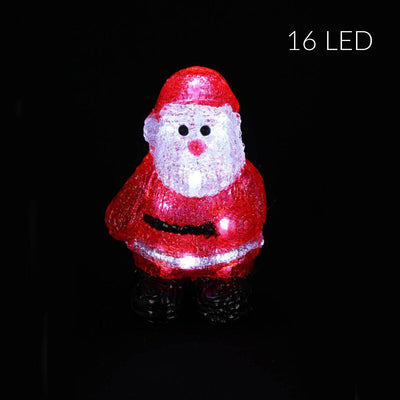 Dekoracja świetlna wewnętrzna Święty Mikołaj, wys. 17cm