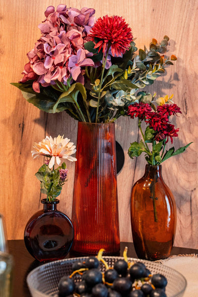 Wazon na kwiaty, z kolorowego szkła, wys. 20 cm