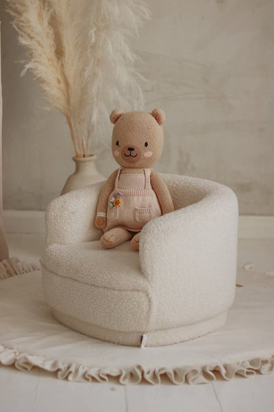 Fotel dziecięcy Teddy, materiał typu miś, wys. siedziska 18,5 cm