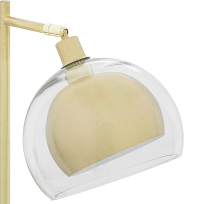 Lampka nocna złota glamour, metal i szkło, 48 cm