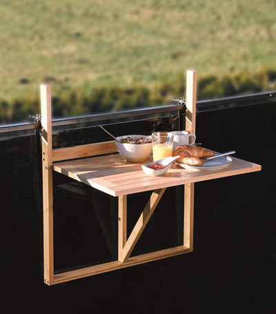 Składany stolik balkonowy, bambus, 64 x 44 cm, Kesper