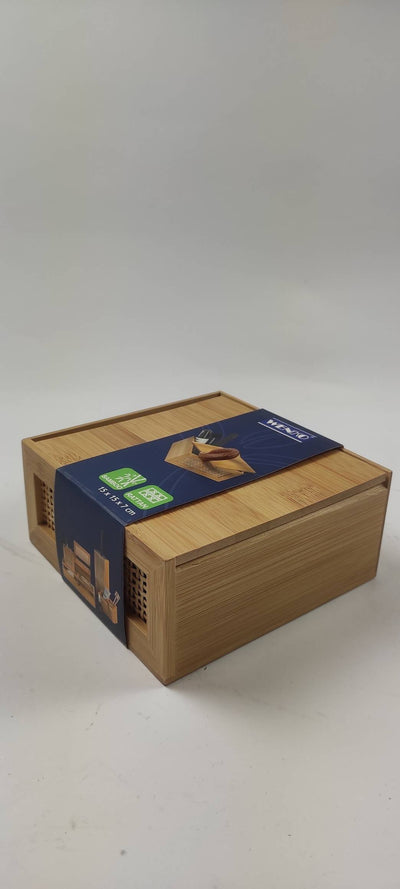 OUTLET Pojemnik na kosmetyki ALLEGRE BAMBOO, 15 x 7 x 15 cm, WENKO