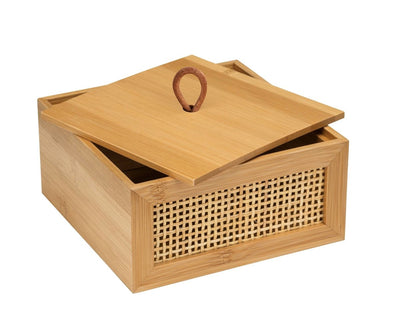 OUTLET Pojemnik na kosmetyki ALLEGRE BAMBOO, 15 x 7 x 15 cm, WENKO