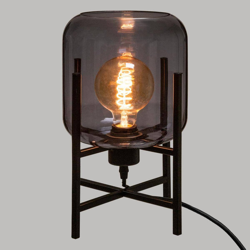 OUTLET Lampa stołowa ROB ze szkła dymionego, 34 cm