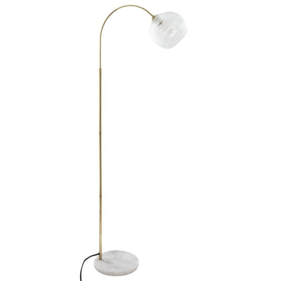 OUTLET Lampa podłogowa LAYE, stojąca ze sklanym abażurem, 150 cm