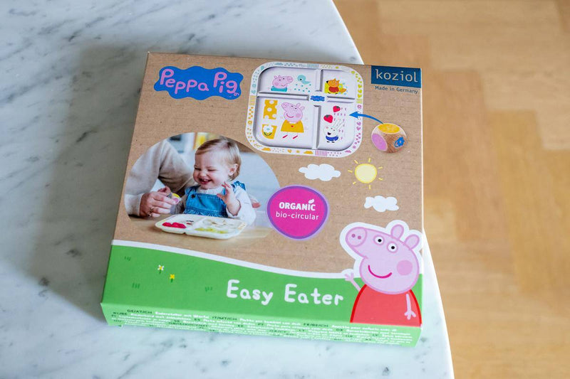 Talerz edukacyjny + kostka do gry, EASY EATER ŚWINKA PEPPA G, KOZIOL