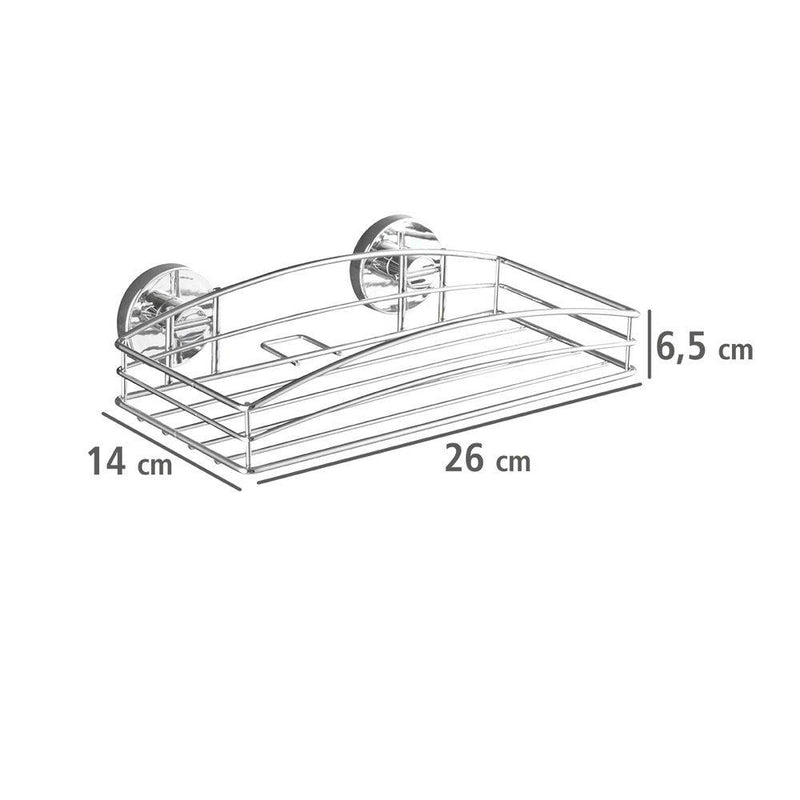 OUTLET Półka łazienkowa Vacuum-Loc - stal chromowana, WENKO