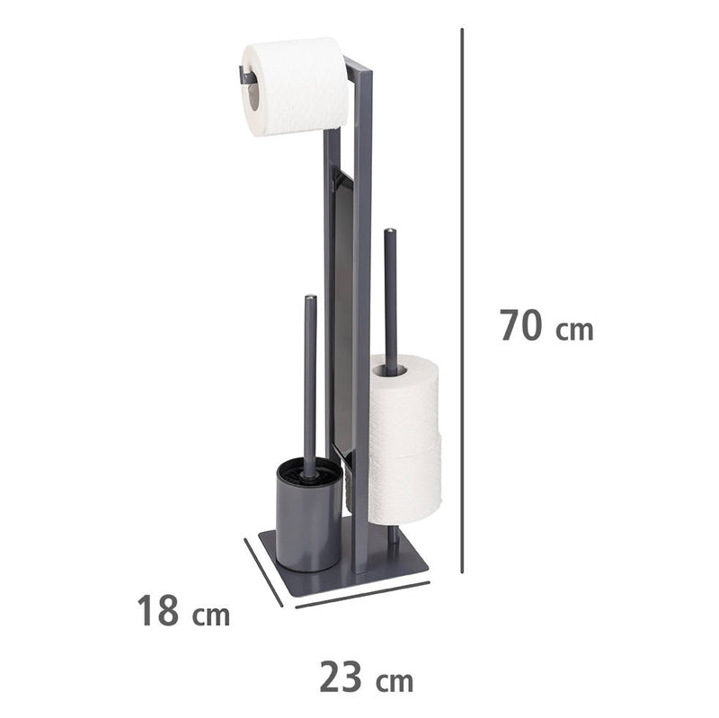 OUTLET Stojak na papier toaletowy i szczotkę wc RIVALTA, 3w1, WENKO