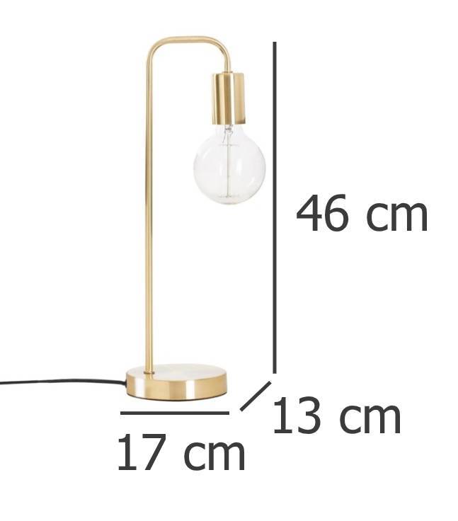 OUTLET Lampa stołowa KELI, metalowa, 46 cm