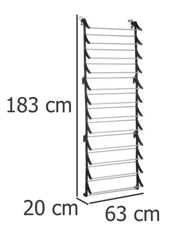 OUTLET Wieszak na buty, organizer zawieszany na drzwi, 183 x 63 x 20 cm