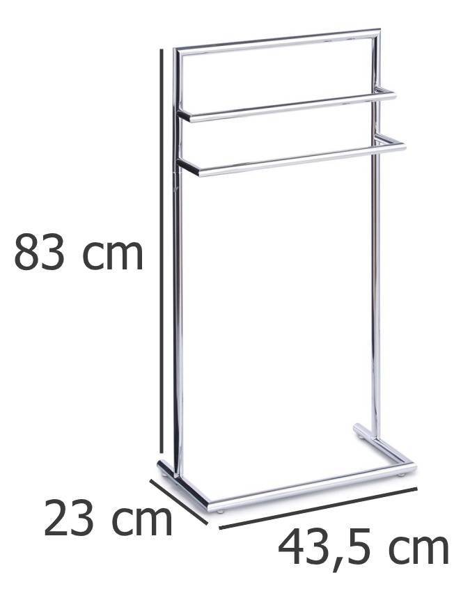 OUTLET Stojak łazienkowy, wieszak na ręczniki, 3 ramienny, metal chromowany, ZELLER