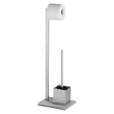 OUTLET Stojak na papier toaletowy i szczotkę do WC, GRANITE - 2 w 1, WENKO