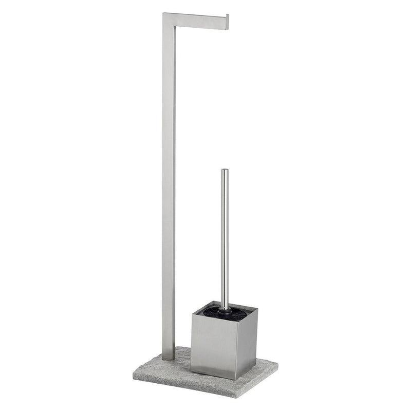 OUTLET Stojak na papier toaletowy i szczotkę do WC, GRANITE - 2 w 1, WENKO