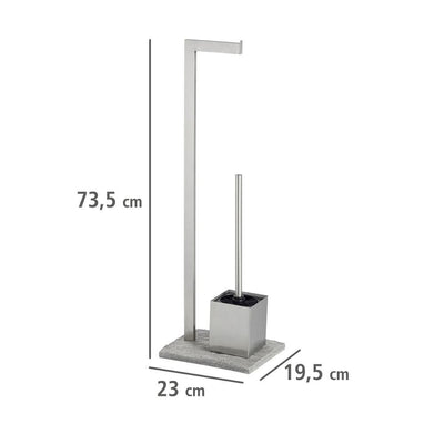 OUTLET Stojak na papier toaletowy i szczotkę do WC, GRANITE - 2 w 1, WENKO