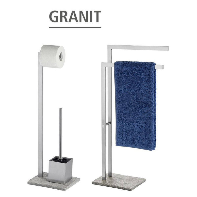 OUTLET Stojak na papier toaletowy i szczotkę do WC, GRANITE - 2 w 1, WENKO