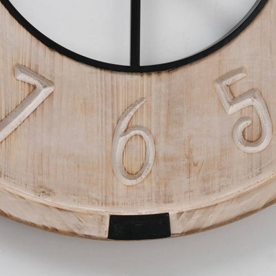 Drewniany zegar ścienny Chelsea, Ø  70 cm, naturalna jodła chińska